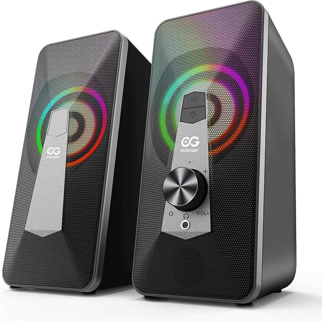 LED USB PC Lautsprecher Stereo Bass Speaker Multimedia Boxen für Computer Laptop 
