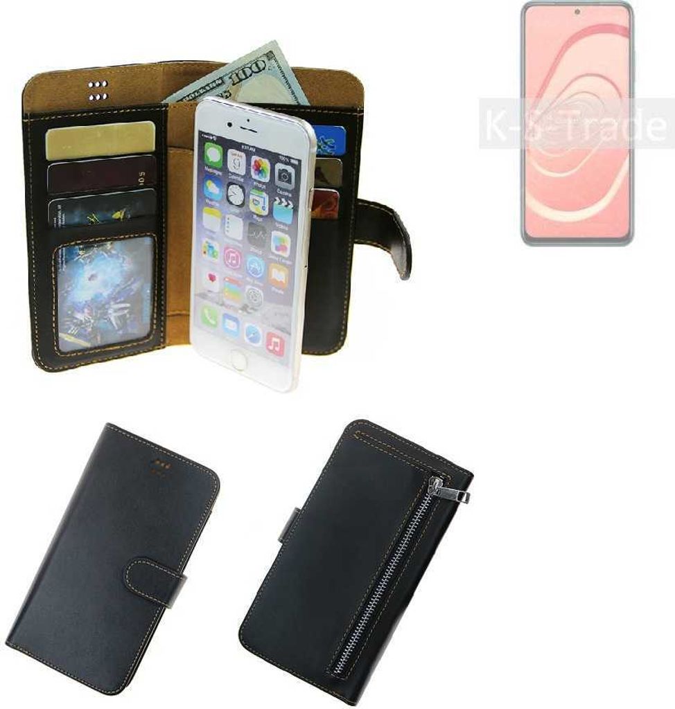 K-S-Trade Schutz Hülle kompatibel mit Xiaomi Redmi Note 10 Klapphülle Case Phone cover Slim Handytasche Handy Hülle schwarz aus Kunstleder (1 Stk)