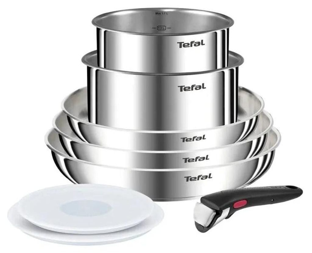 Topfset Tefal Emotion L8968S04 Edelstahl 8-teilig mit Produktbild 