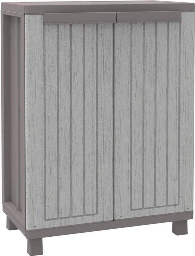 Armoire plastique étanche 2 étagères pour garage et buanderie