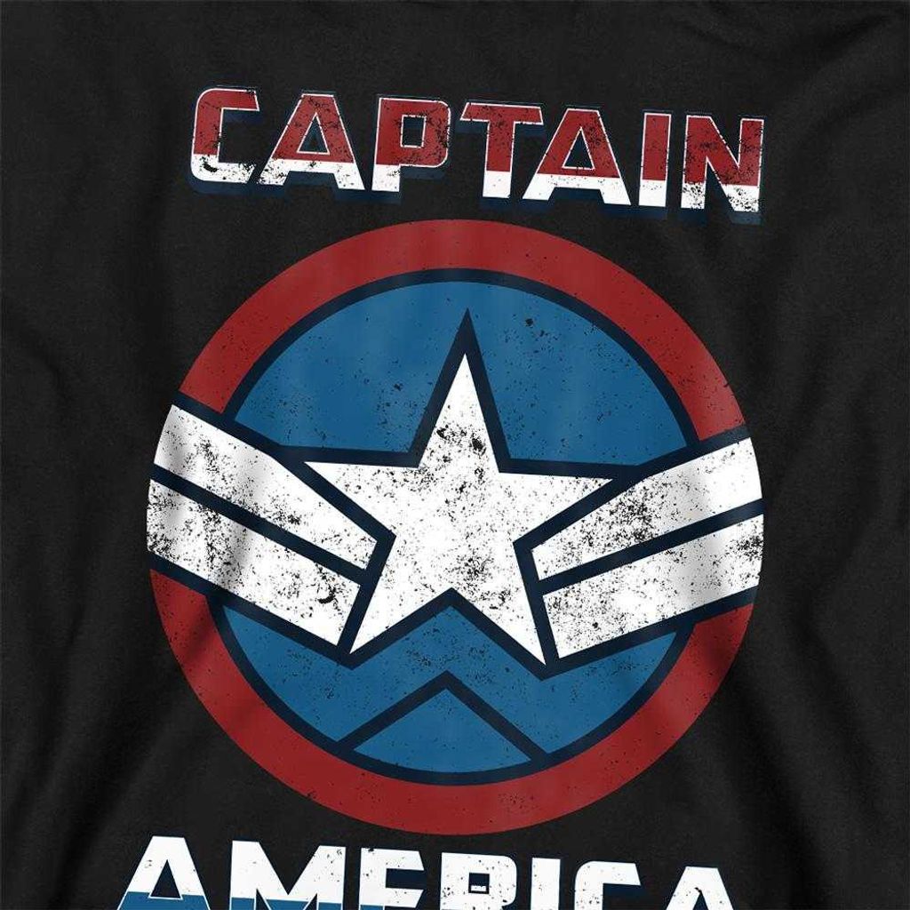 Captain America - Kapuzenpullover für Kinder, Zum Überziehen TV22743 (116) (Marine)