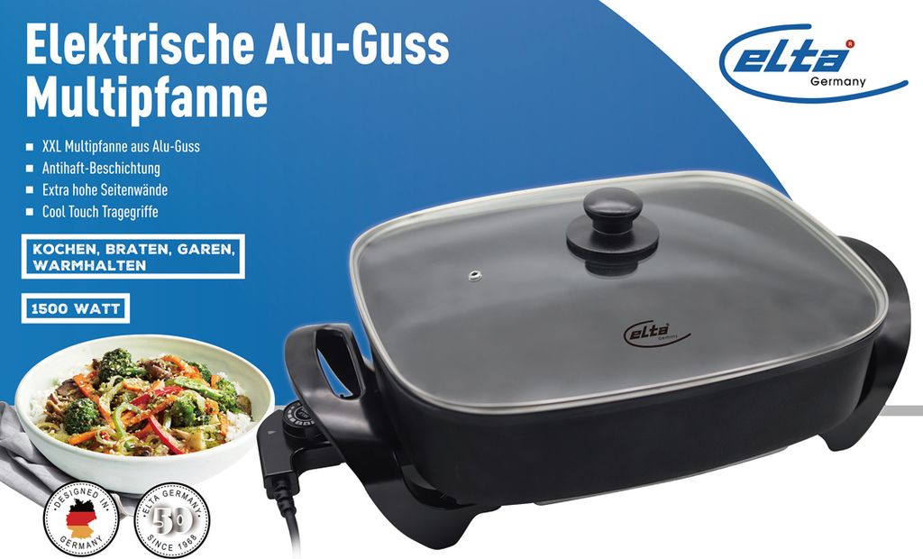 elta Aluguss Partypfanne Elektropfanne Pizzapfanne Produktbild 3