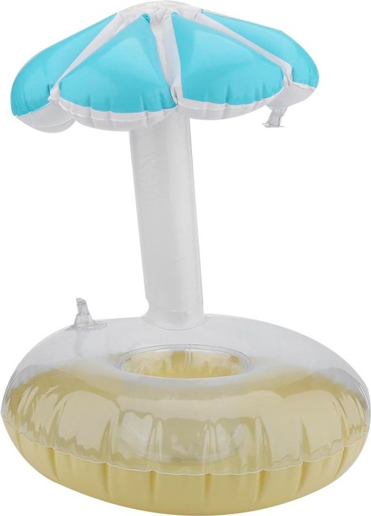 Mini aufblasbare schwimmende Getränkedose, Handyhalter, Ständer, Spielzeug (blau)