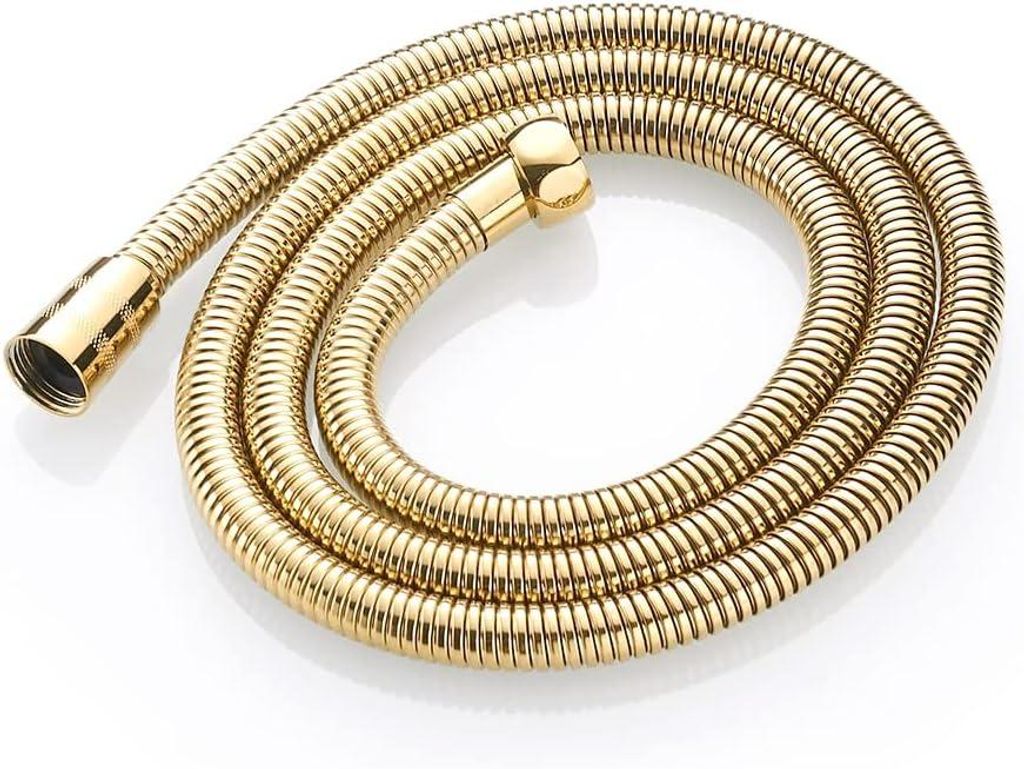 Duschschlauch flexibel, rostfrei, 1,2 m/1,5 m, goldfarben, Produktbild 