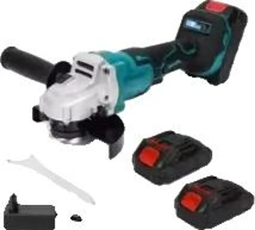 Smerigliatrice angolare, motore brushless, design ergonomico, 2 batterie, EU