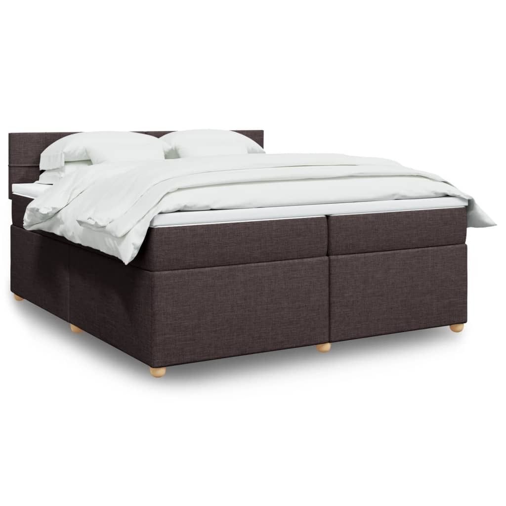 Maison Exclusive - Boxspringbett mit Matratze Dunkelbraun 200x200 cm Stoff