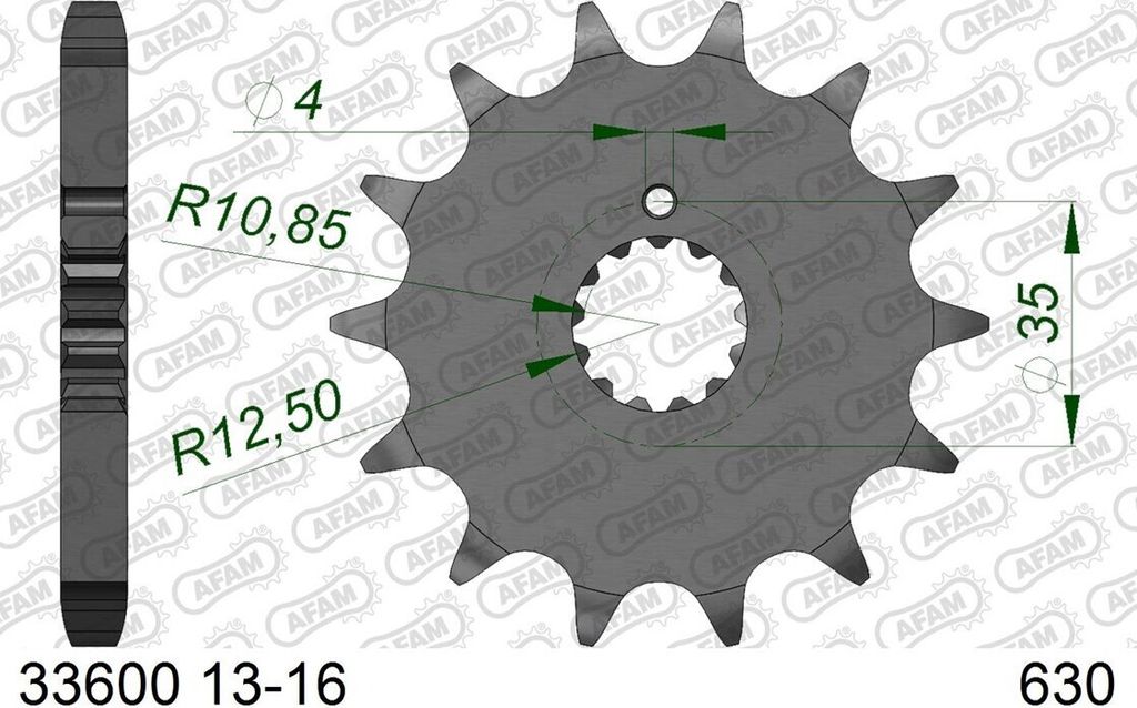 AFAM Standard Stahlritzel vorne 33600 - 630