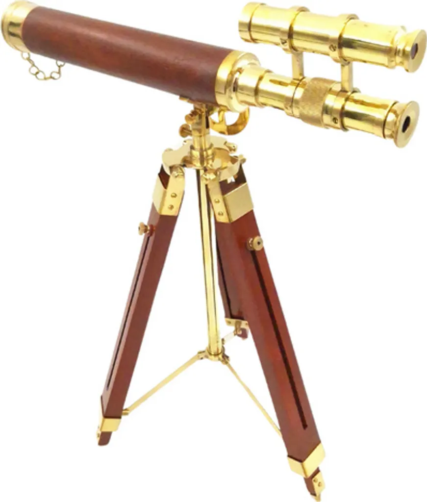 Madrid Magnificence Grande binocolo in ottone su treppiede - altezza massima 57 cm - TDBL