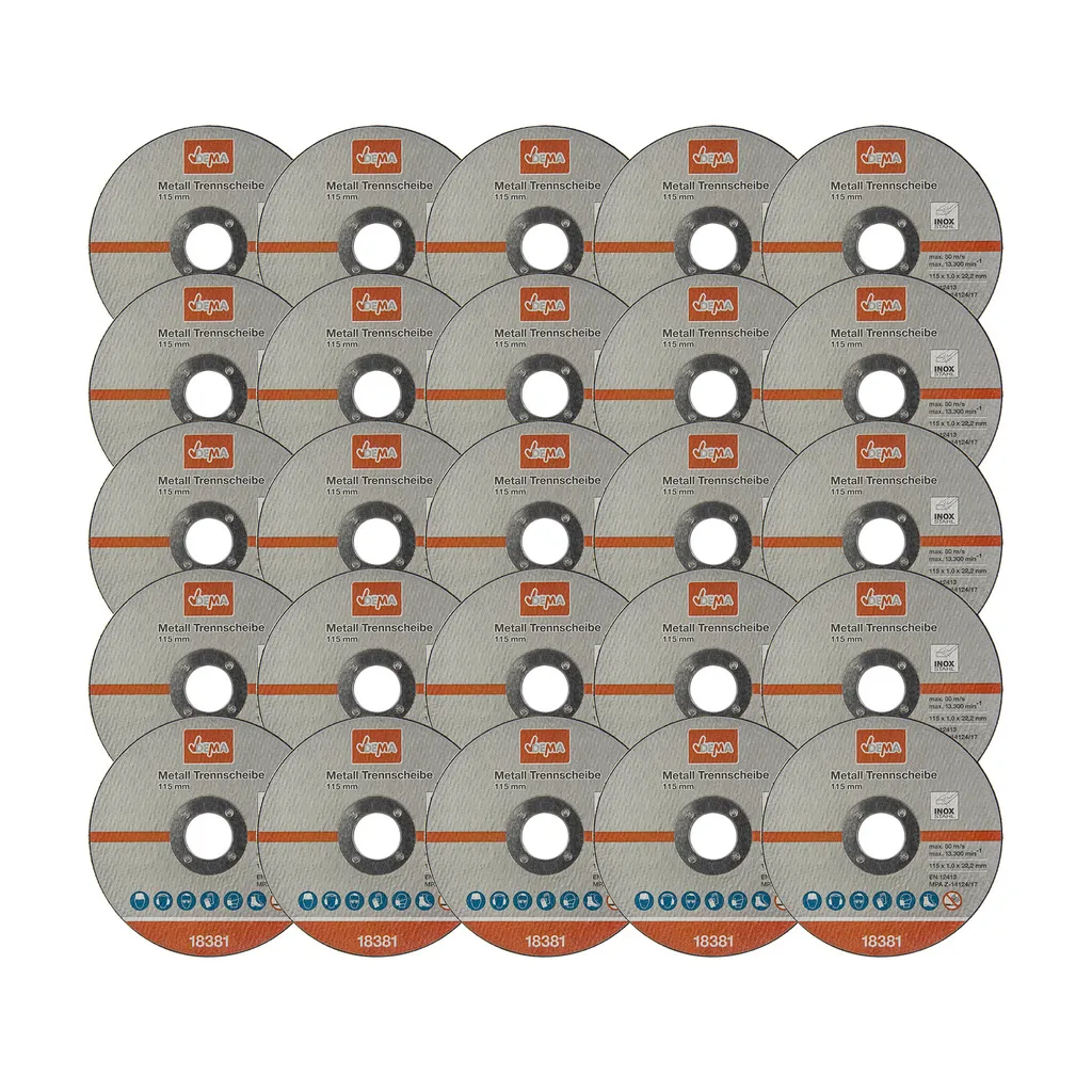 Set 25 Dischi Taglio Ferro e Inox 115mm x 1mm | Alta Velocità DIY