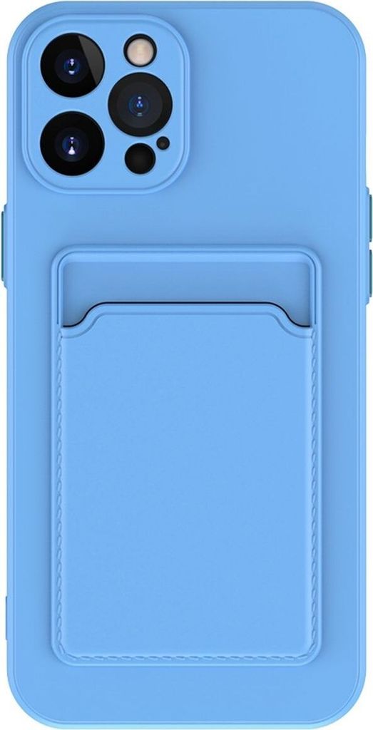 Schutz Handy Hülle für iPhone 12 13 14 15 Plus Pro Max Case Cover Kartenfach, Farbe:Hellblau, Modell wählen:Samsung Galaxy S23 Plus