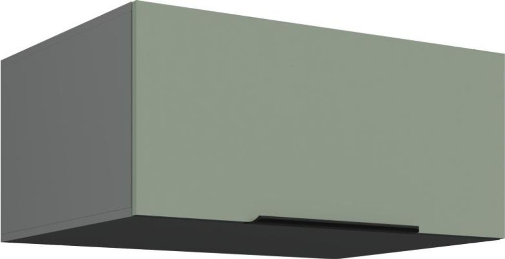 Tiefe Dunstabzugshaube LUNARA – Breite 80 cm, Grün/Anthrazit
