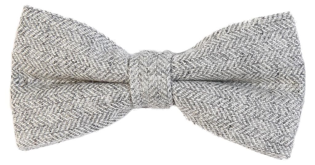 DonDon Herren Fliege 12 x 6 cm Fischgrät-Muster gebunden Produktbild 