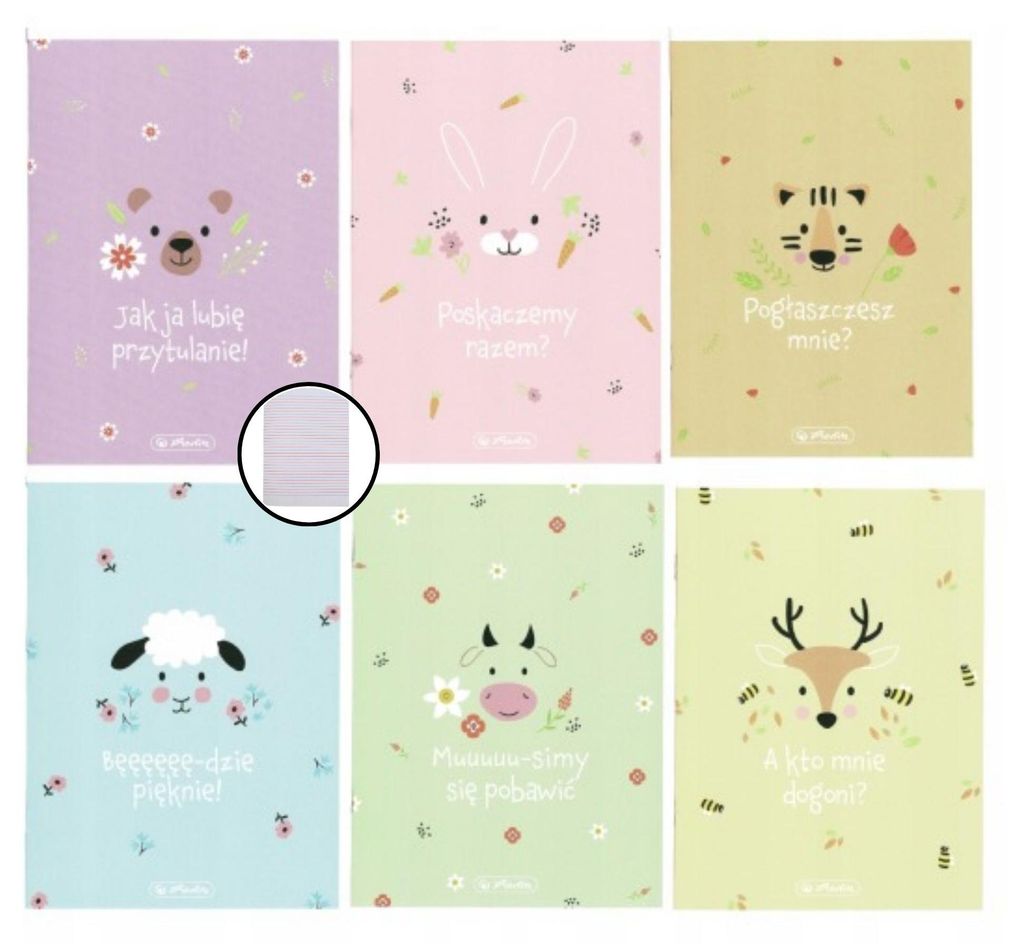 Zeszyt  A5 32k. linia podwójna wąska Herlitz Pastel Cute Zdjęcie produktu 