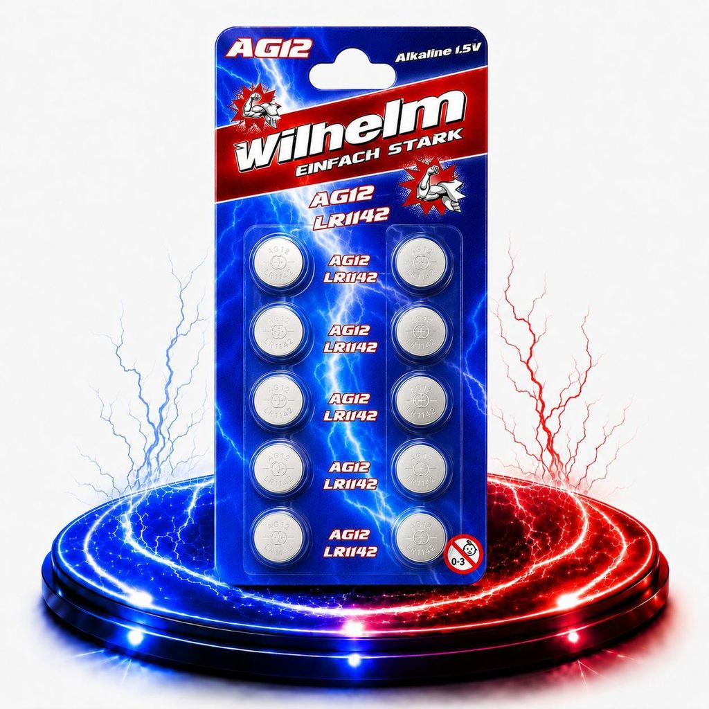 10 X Wilhelm AG12 LR43 - L 1142 - 186 - V12GA Produktbild 