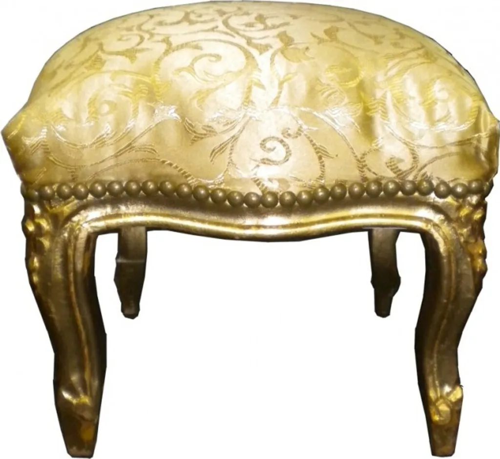 Tabouret de pied baroque motif or et or luxe chic pour votre intérieur