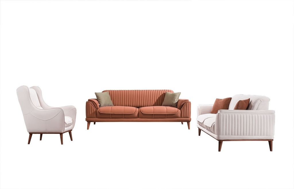 Villa Möbel Sofa Set Bond Grau-Anthrazit Stellvariante:2+2+1 Relax- und Bettfunktion, pflegeleichter Mikrofaser Samtstoff