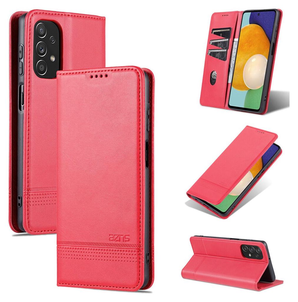 Galaxy A23 Leder Hülle, Klapphüllen Brieftasche Magnetverschluss Ständer Schutzhülle für Samsung Galaxy A23 5G Rosa