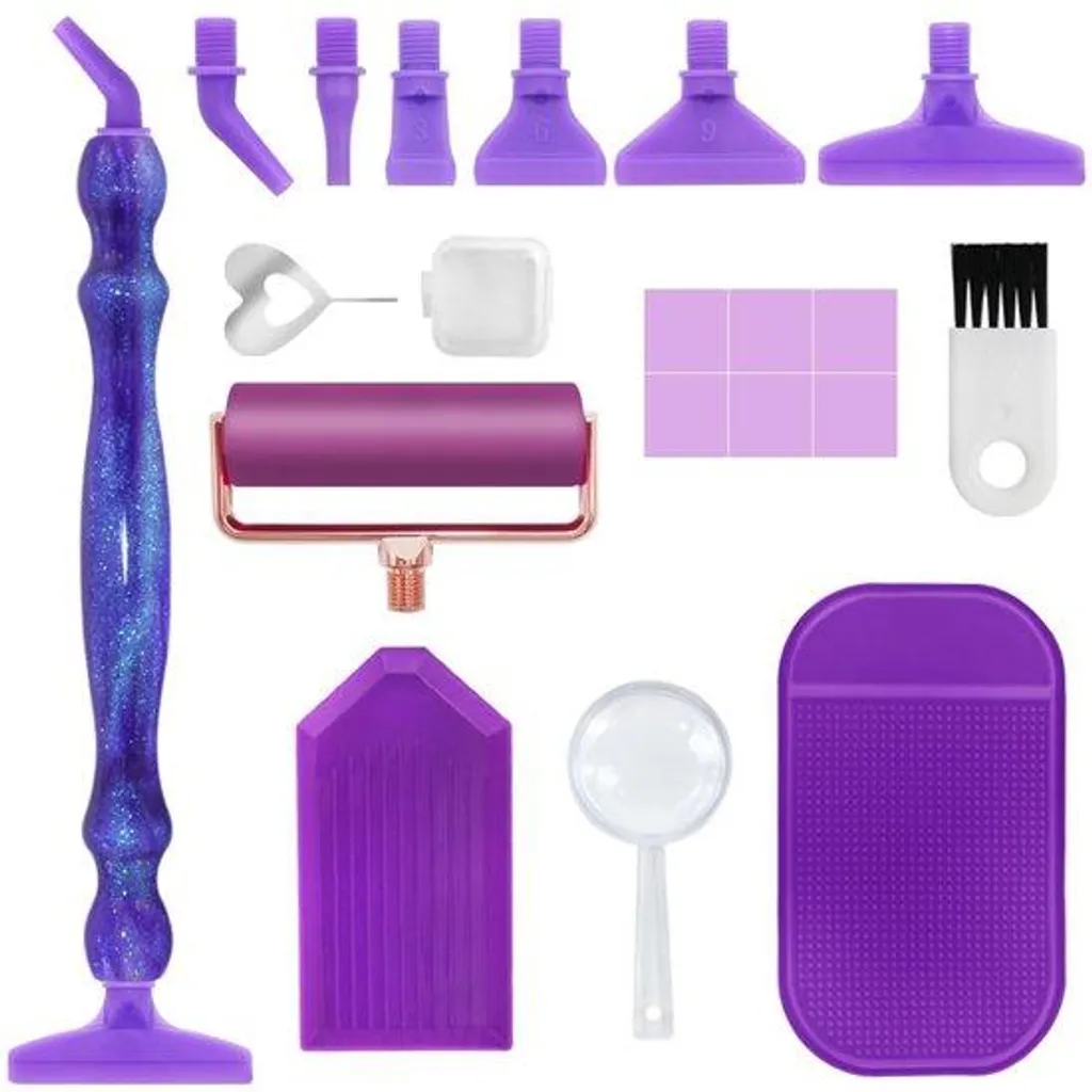 Crayon Diamond Art 5D à bille avec manche ergonomique violet confort