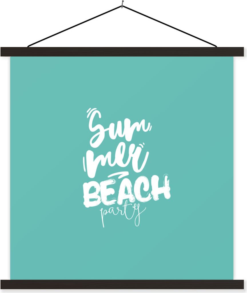 MuchoWow Textilposter Sommer - Strand - Blau 40x40 cm mit schwarzem Rahmen - Fotos
