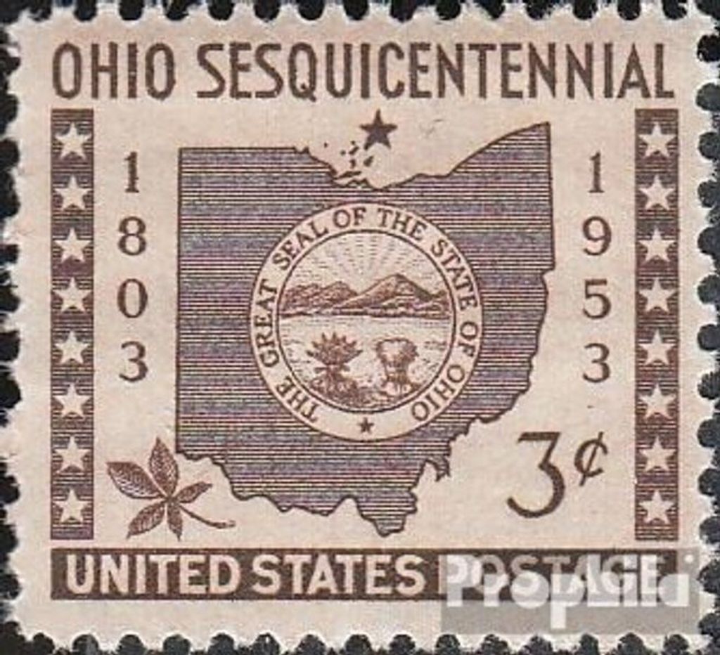 Briefmarken USA 1953 Mi 637 (kompl.Ausg.) postfrisch Staat Ohio