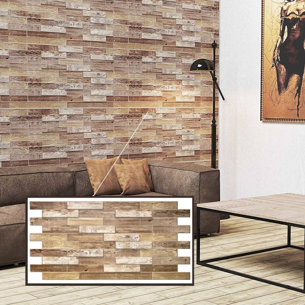 3D-Wandpaneele PVC | Holzoptik | Niederländische Eiche - 15 Platten - 7,5 m² | Für Wohnzimmer, Küche & Bad | Einfache DIY-Montage