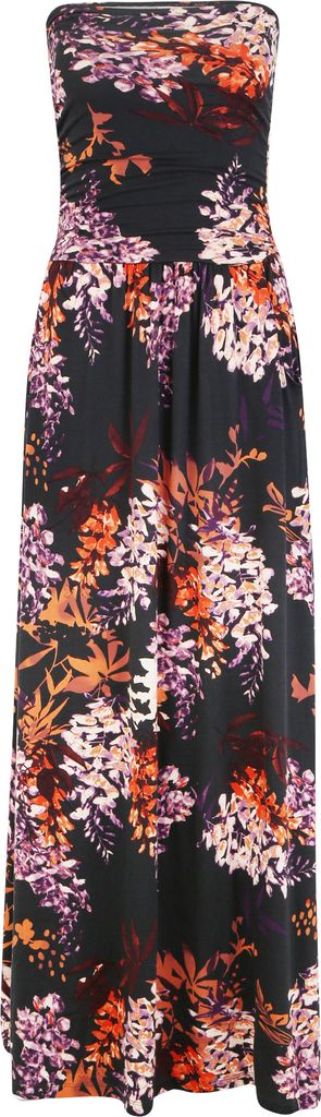 LASCANA Maxikleid schwarz-bedruckt Größe 36