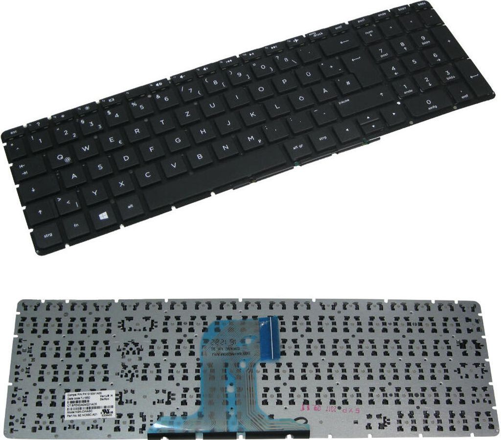 Original Laptop-Tastatur Notebook Keyboard Ersatz Austausch Deutsch QWERTZ passend für HP 250 G4, 255 G4, 256 G4, 250 G5, 255 G5, Pavilion 15-AC, ...