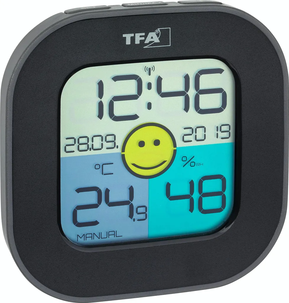 TFA Thermo-hygromètre digital FUN 30.5050 noir argenté pour intérieur