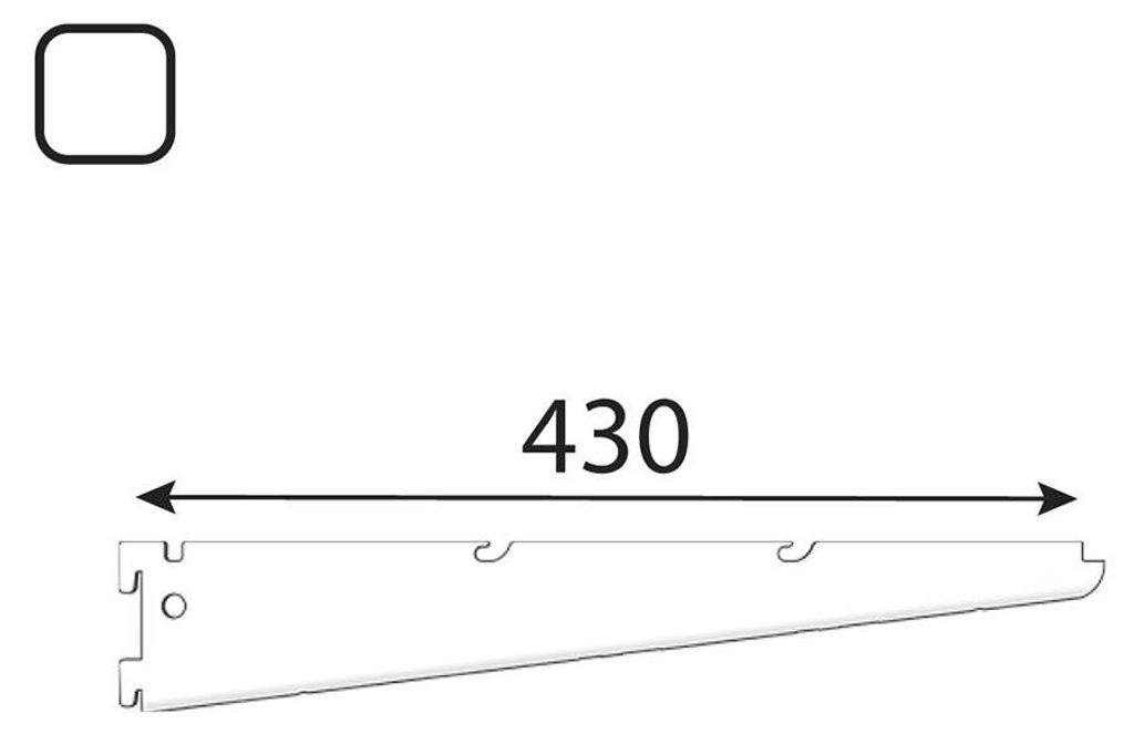 INTEGRI Weiss Wandhalterung 420mm Doppelreihe Garderobensystem Schwerlast Stahl