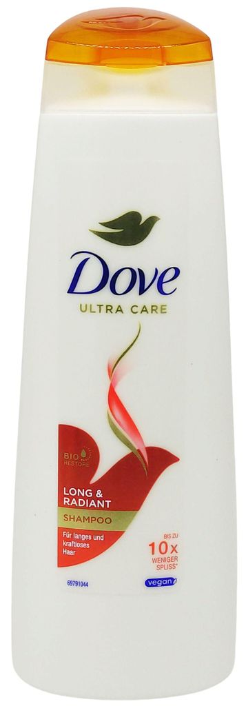 Dove Shampoo LONG + RADIANT 250ml für langes kraftloses Haar weniger Spliss