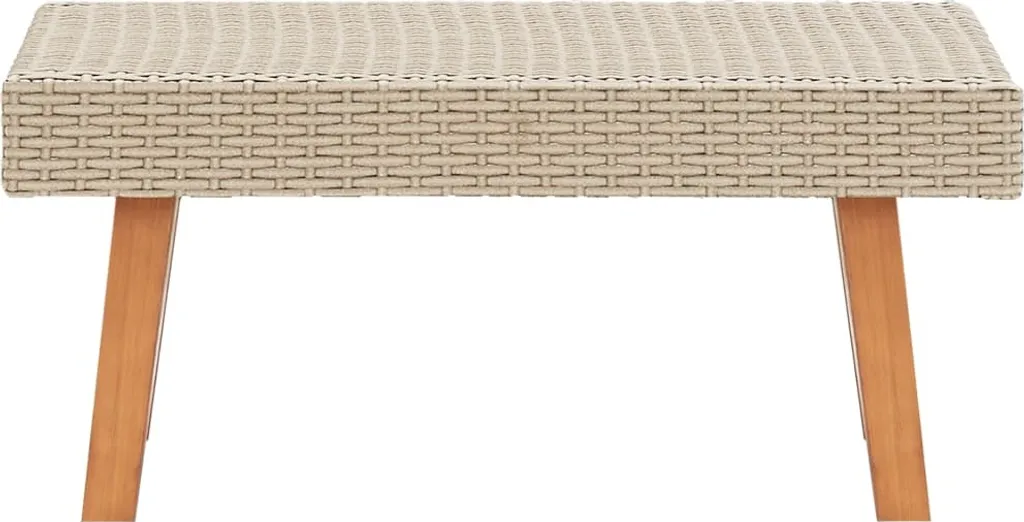 vidaXL Tavolino da Giardino Beige in Poly Rattan - Arredo Patio Resistente - 1