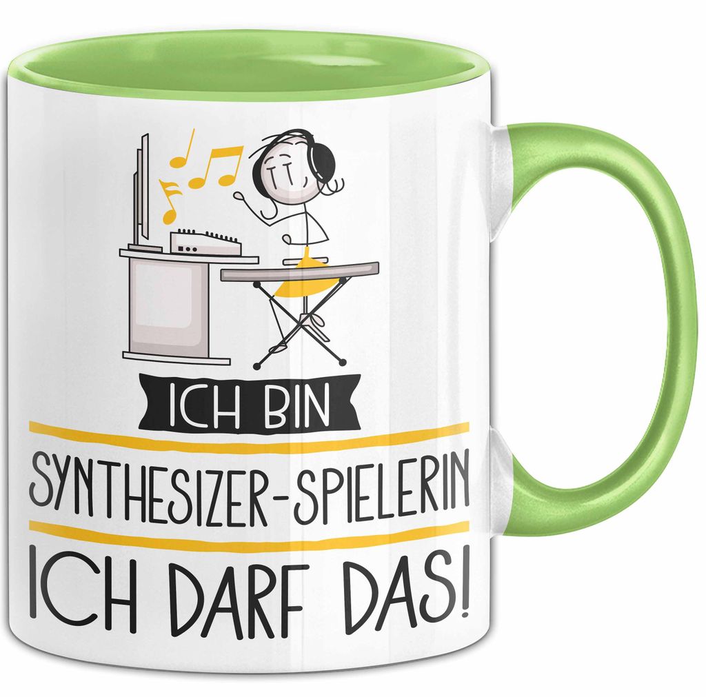 Geschenk für Synthesizer-Spielerin Tasse Lustige Geschenkidee Geburtstag Ich Bin Synthesizer-Spielerin Ich Darf Das (Grün)