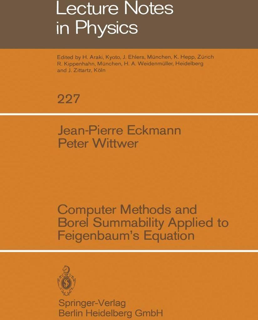 Computer Methods and Borel Summability Applied to Feigenbaum's Equation