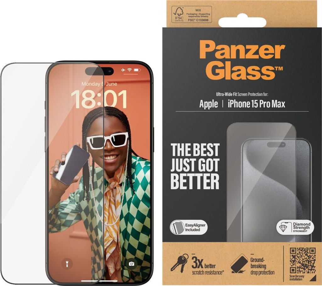 Bildschirmschutz fürs Handy Panzer Glass 2812 Apple