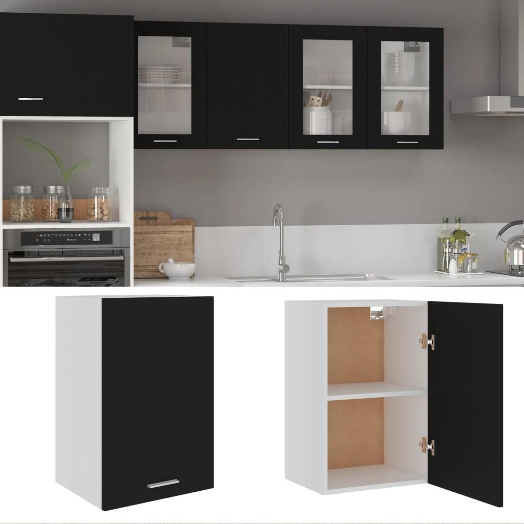 vidaXL Pensile Lyon Nero 39,5x31x60 cm Materiale ligneo Immagine del prodotto 