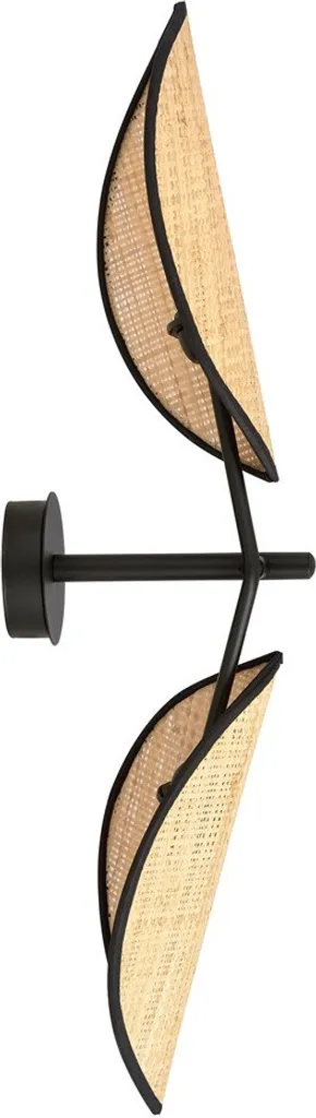Applique murale pour tête de lit bois et noir VENE K2 style bohème