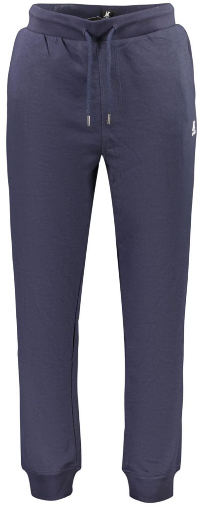 Eleganter blauer Herrenanzug: Sporthose mit Kordelzug & Drucklogo