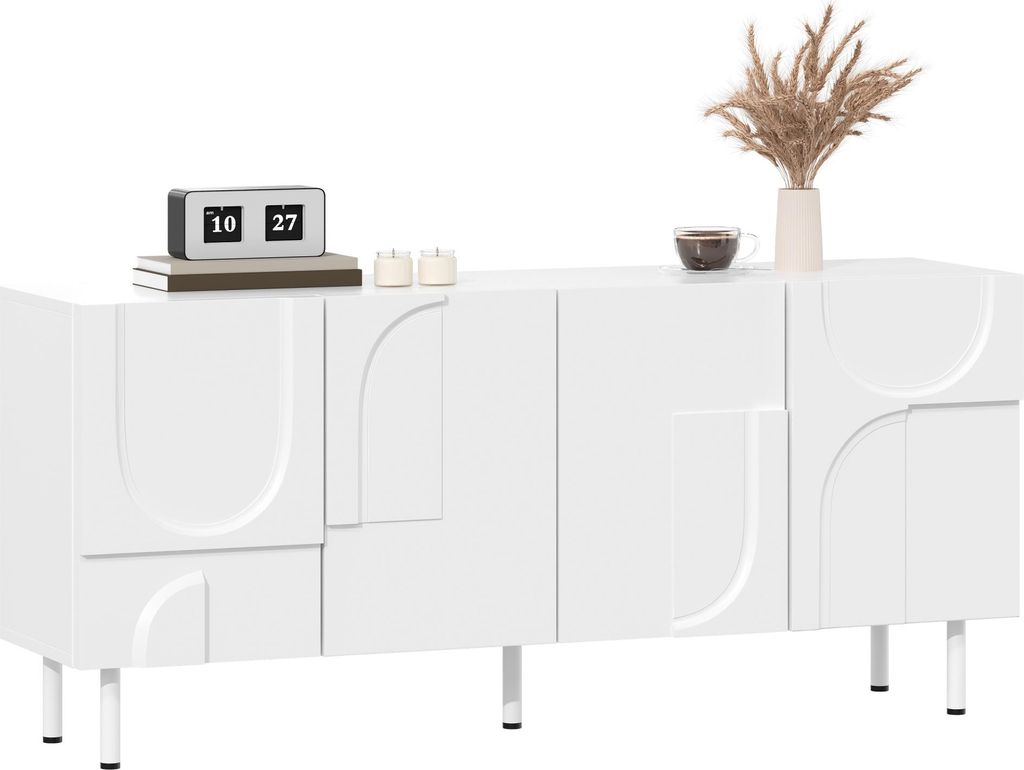 Fortuna Lai Geometrischer Designer Esszimmer Sideboard – Modernes, Funktionales Möbelstück mit Unregelmäßigen Kurven, Mehrfach-Aufbewahrung u...