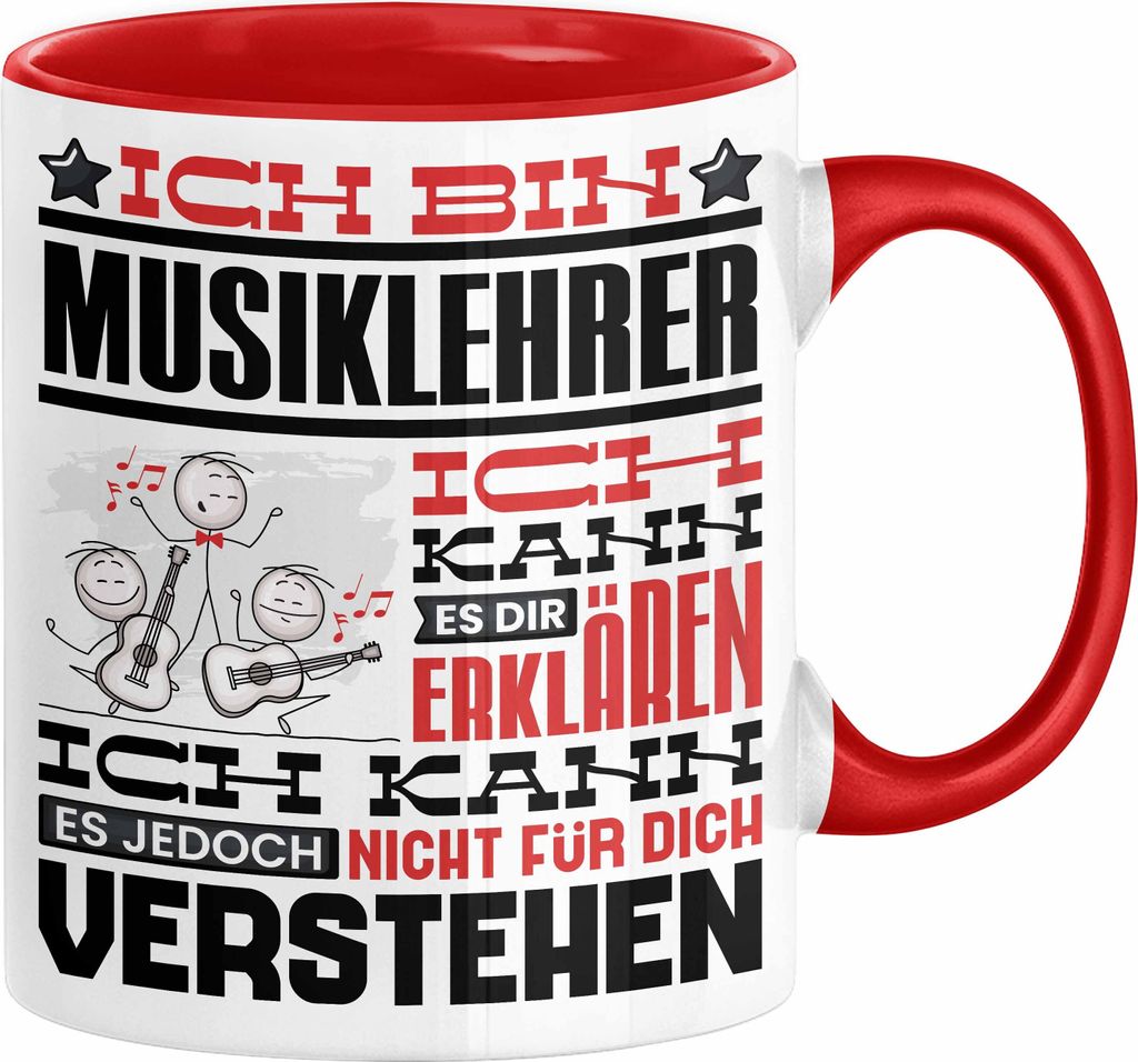 Musiklehrer Geschenk Tasse Geschenkidee für Musiklehrer Geburtstag Lustig Ich Bin Musiklehrer Ich Kann Es Dir Erklären Aber Nicht Für Dich Verst...