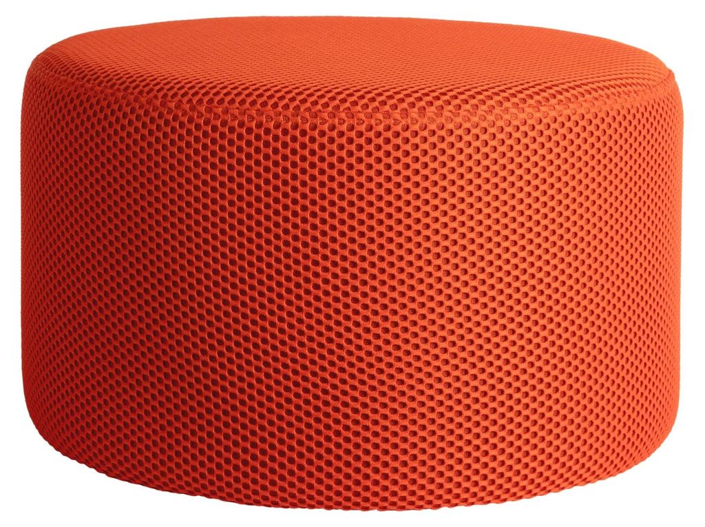 Leitmotiv - Sitzpuff Retro Mesh - Leuchtendes Orange - Ø50cm