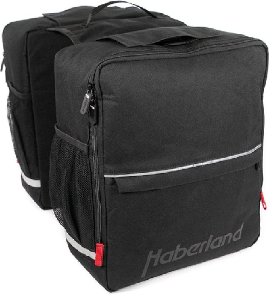 Haberland Unisex Fahrrad -Doppel-Tasche Transporter in schwarz (Größe: 30 Liter)
