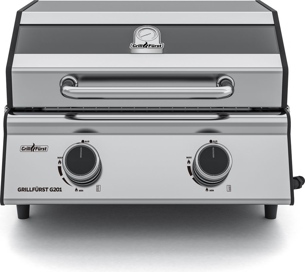 Grillfürst G201E 2-Brenner Gasgrill portabel v2 - Campinggrill / Balkongrill 50mbar