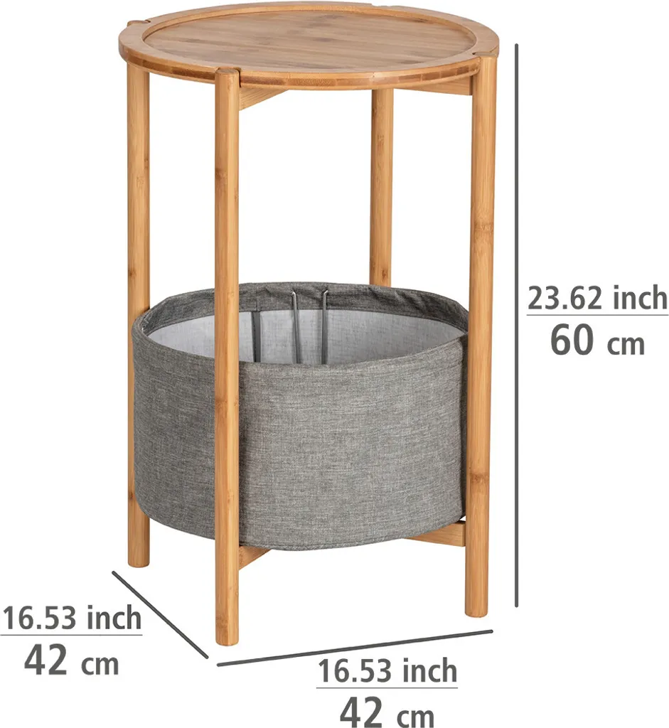 Table d'appoint WENKO Bahari en bambou, support idéal pour ordinateur - 5