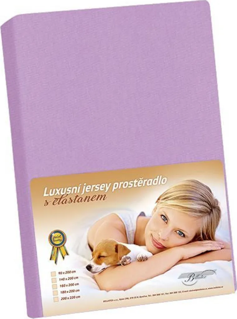 Lenzuolo Maglia LUX Viola 120x200 - Comfort Elastico Piazza e Mezza