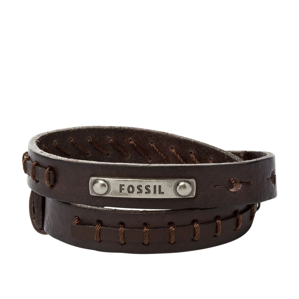 FOSSIL braccialetto Vintage Casual Leather Bracelet Brown Immagine del prodotto 