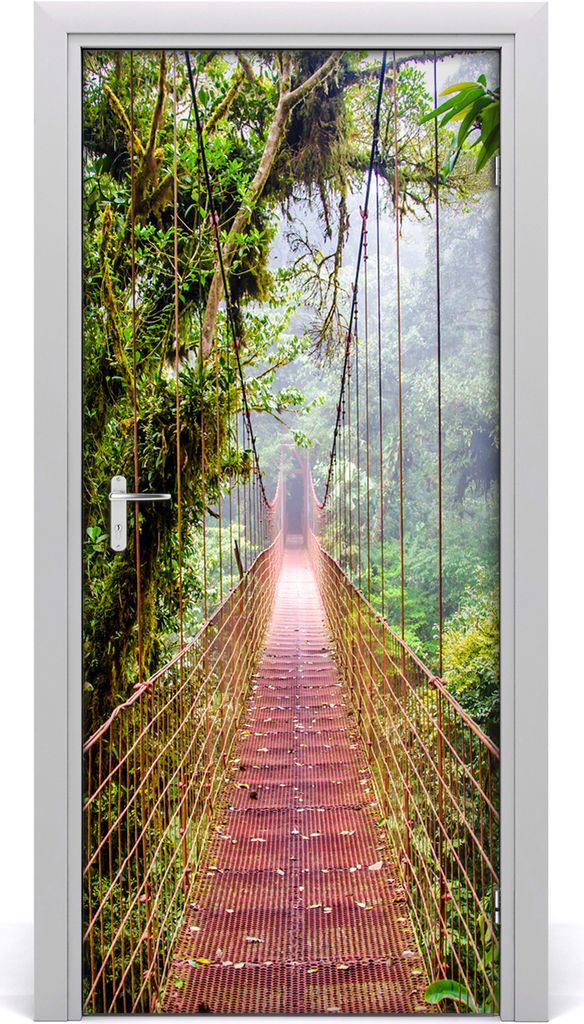 Tulup Türaufkleber 95x205 cm Dekorative Aufkleber Selbstklebend Wasserdichte Tapete Abnehmbar Schlafzimmer Wohnzimmer Wohnkultur - Hängebrücke