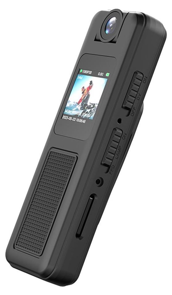 1080P-Koerperkamera mit Audio- und Videoaufzeichnung, tragbare Koerperkamera, Mini-Webcam, 180¡ã drehbares Objektiv, IR-Nachtsicht mit magnetisch...
