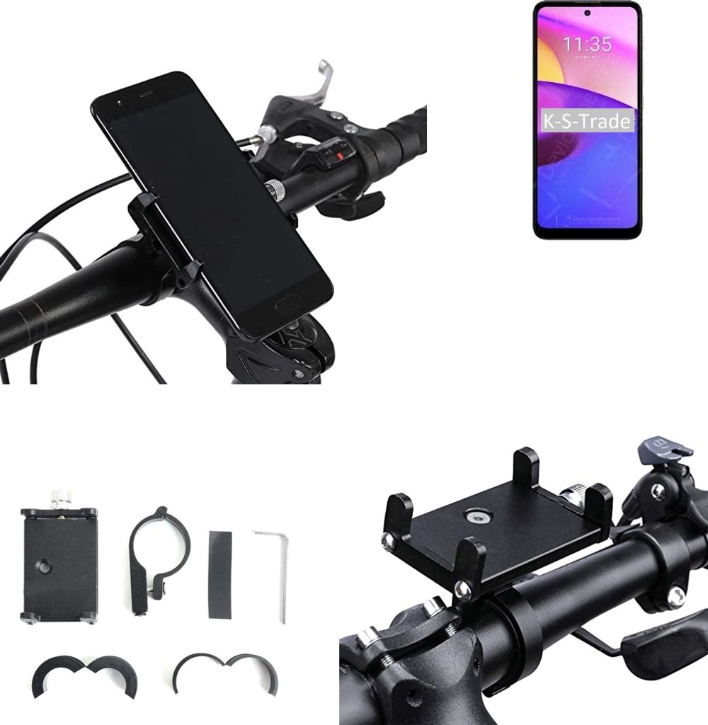 K-S-Trade Handyhalterung für das Fahrrad kompatibel mit Lenovo K14 Plus Halter Lenkstange Fahrradhalterung Motorrad Bike Mount Befestigung Smartphone