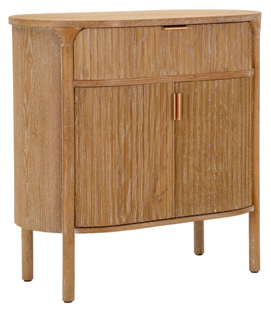 Komoda 80,5 x 82 x 46 cm, borovice, MDF, kov, hnědá Obrázek produktu 