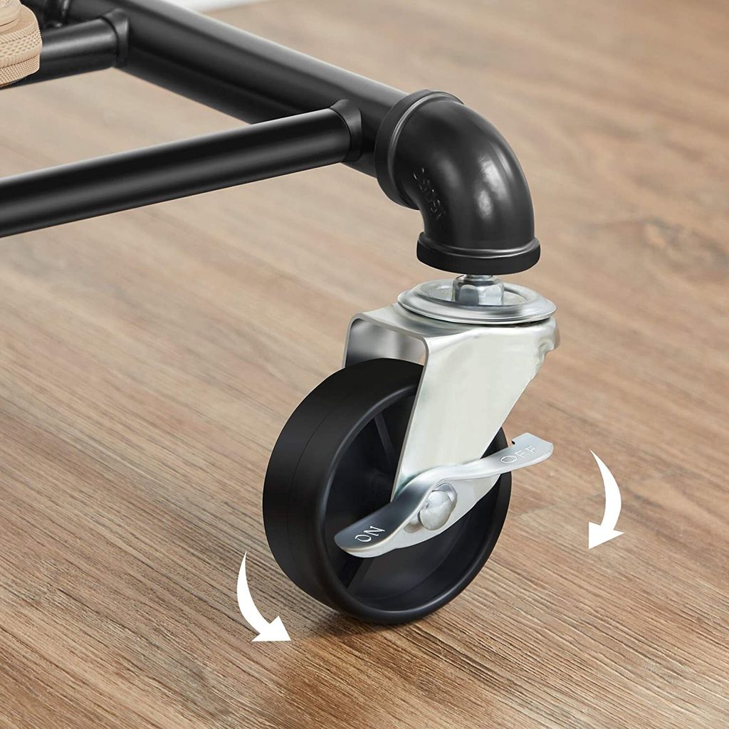 SONGMICS Kleiderständer im Industriedesign, mit Rollen, 2 Produktbild 6